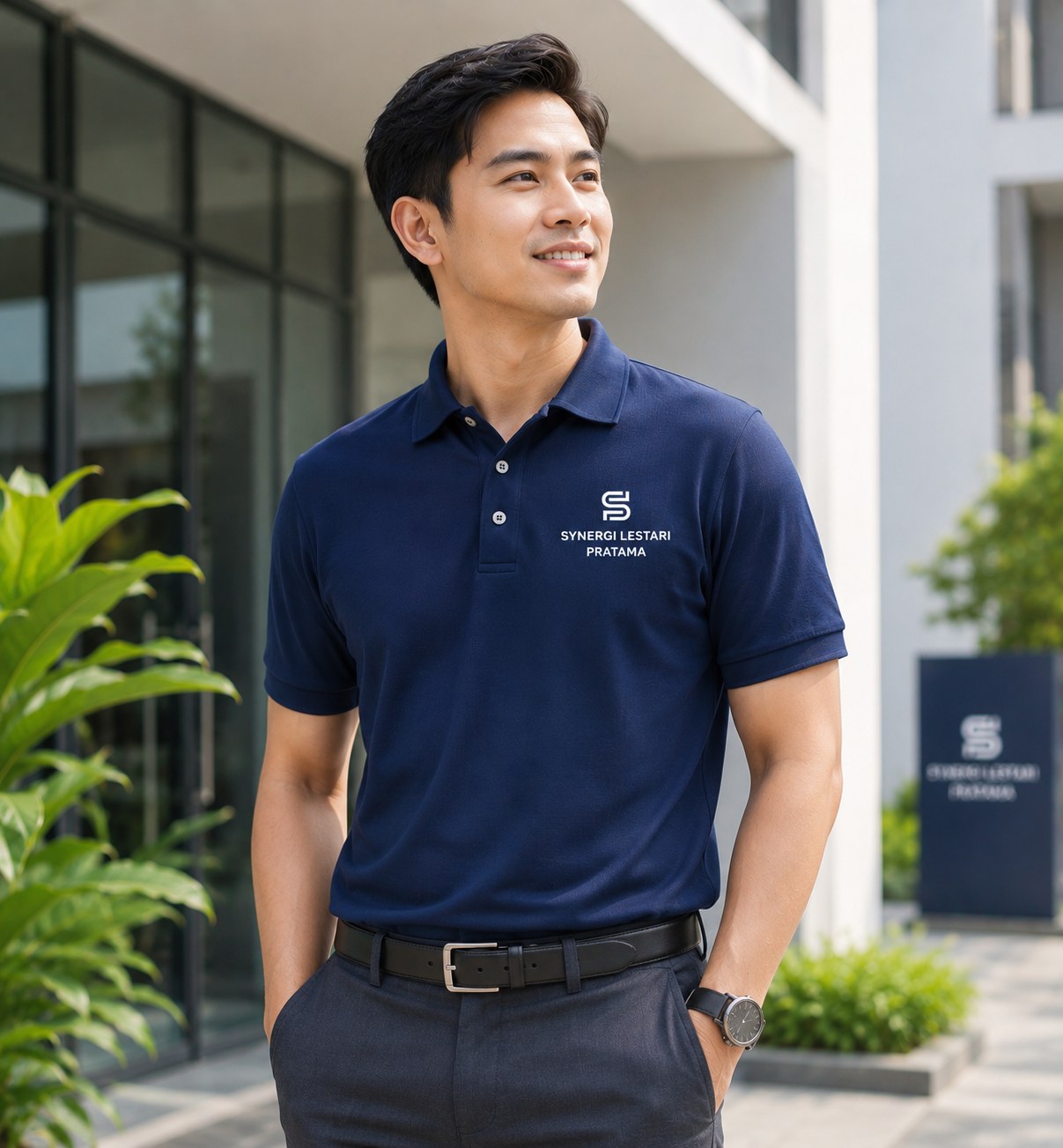 Polo Shirt Premium Lacoste Pique 100% Cotton Custom Bordir Logo - Gambar 3